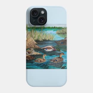 Lake Tranquility Ducks Phone Case