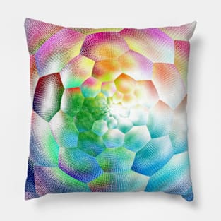 Color Wheel Beehive Honeycomb Rainbow Pillow