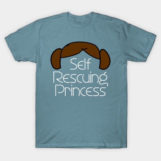 Disover Self Rescuing Princess of Alderaan - White Text - Princess - T-Shirt