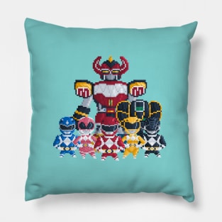 90s nostalgic 8bit Pixel Power Rangers Pillow