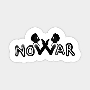 no war in silhouette, peace themed graphic design, Magnet