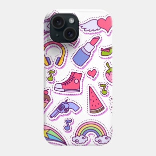 Trendy vsco girl sticker collection set Phone Case