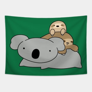 Koala and Sloths Tapestry