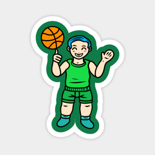 Cute basketball player boy Magnet