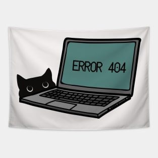 Cat Error 404 Tapestry