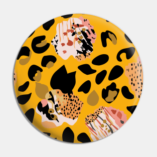 Modern abstract rose and leopard texture Pin