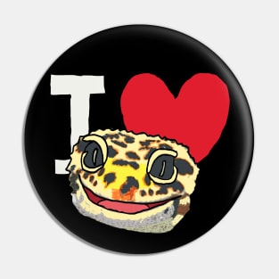 I Love Leopard Geckos Pin