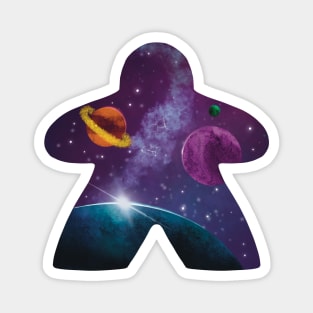 Cosmic Meeple Board Gamer Tabletop Stars and Planets Magnet