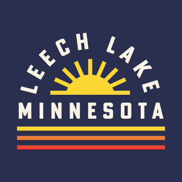 Leech Lake Minnesota Retro Vintage Sunshine by PodDesignShop