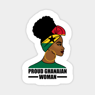 Proud Ghanaian Woman, Ghana Flag, African Magnet