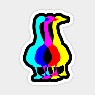 Trippy Multi-Colored Goose Magnet