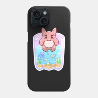 Rabbit on glass Phone Case