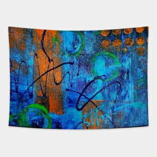 Blue Abstract Tapestry