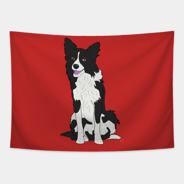 Border Collie Tapestry by AMCArts