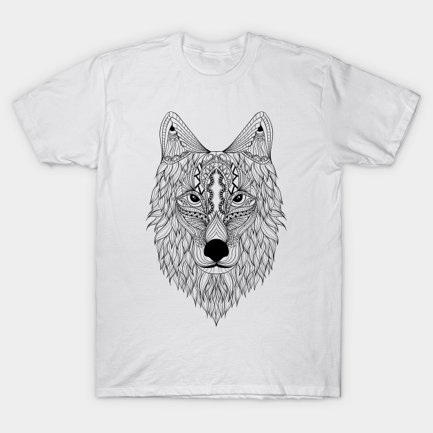 Wolf Drawing - Wolf - T-Shirt | TeePublic