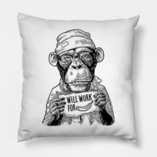 i will work a banana t-shirt Pillow