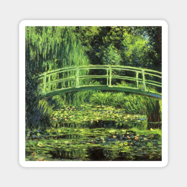 White Waterlilies by Claude Monet Magnet by MasterpieceCafe