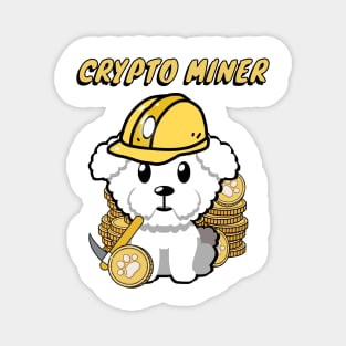 Cute furry dog is a crypto miner Magnet