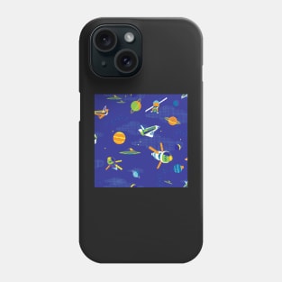 space adventures - blue Phone Case