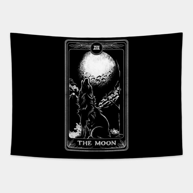 Wolf The Moon Tarrot Tapestry by mybeautypets