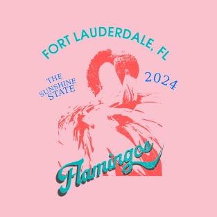 Flamingos on T-Shirt