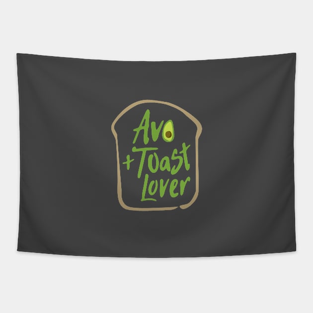 Avo and Toast Lover Tapestry by sagestreetstudio