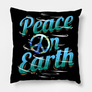 Logo Peace On Earth For Earth Day Pillow