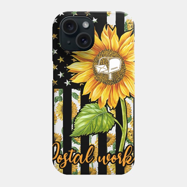 Postal Worker Flag - Sunflower Phone Case by janayeanderson48214