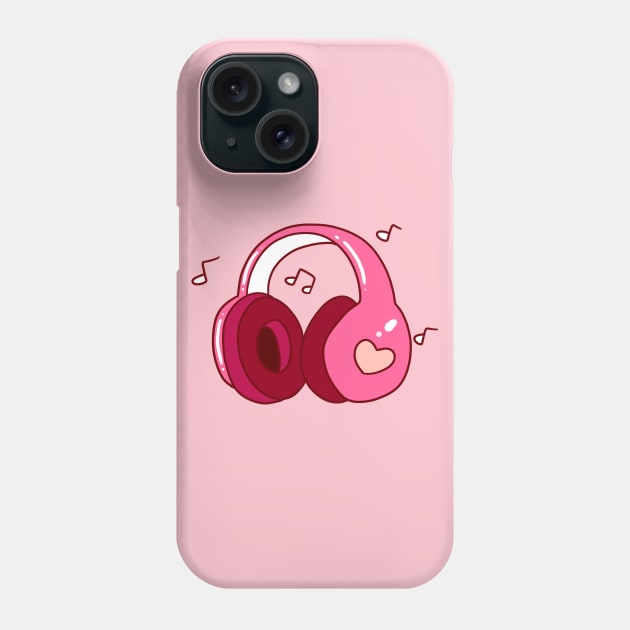 Pink Headphones Phone Case by saradaboru