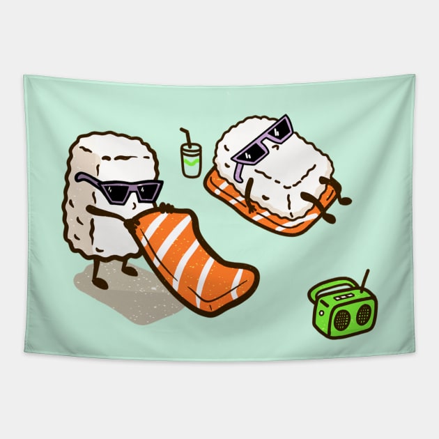 Sushi Party Tapestry by Vintage Dream