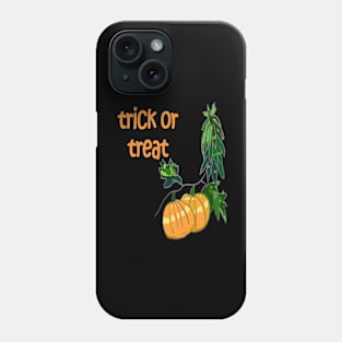 Trick or treat pumpkin picking Phone Case