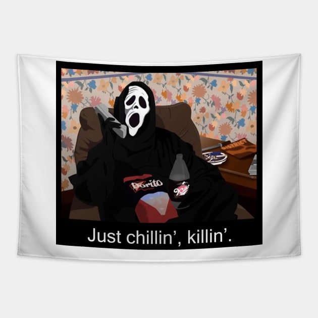 Chilling, killing Tapestry by Qwerty