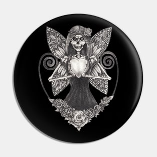 Fairy skull in love. Pin