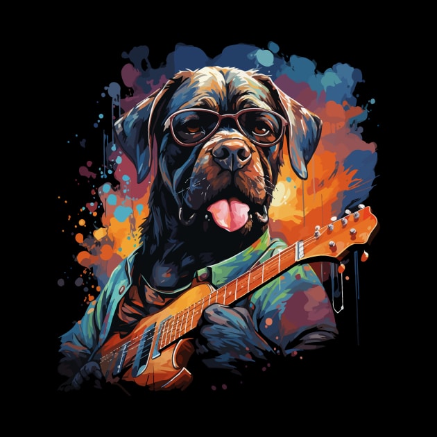 Boxer Playing Guitar by JH Mart