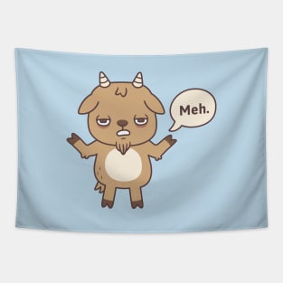 Funny Goat Goes Meh Tapestry