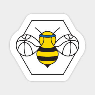 Baller Bee – Blue Bandana Magnet