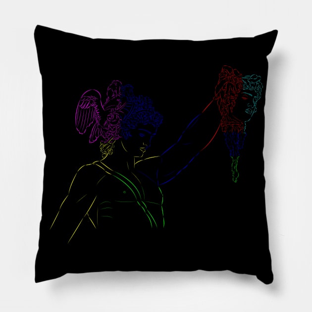 Perseus With The Head of Medusa Pillow by LiLian-Kaff