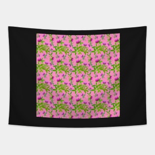 Red clove pink bacground Tapestry