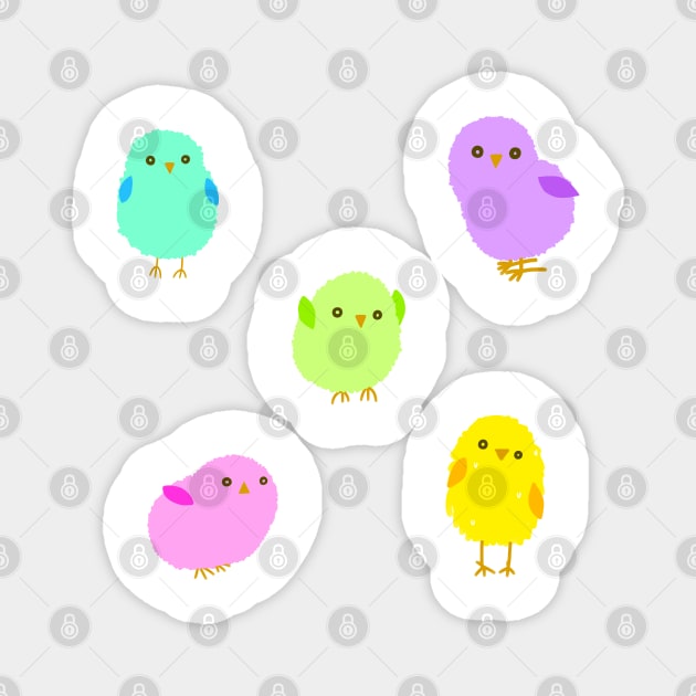 Guess Who Soggy Chick Sticker Pack (Rainbow) Magnet by casserolestan