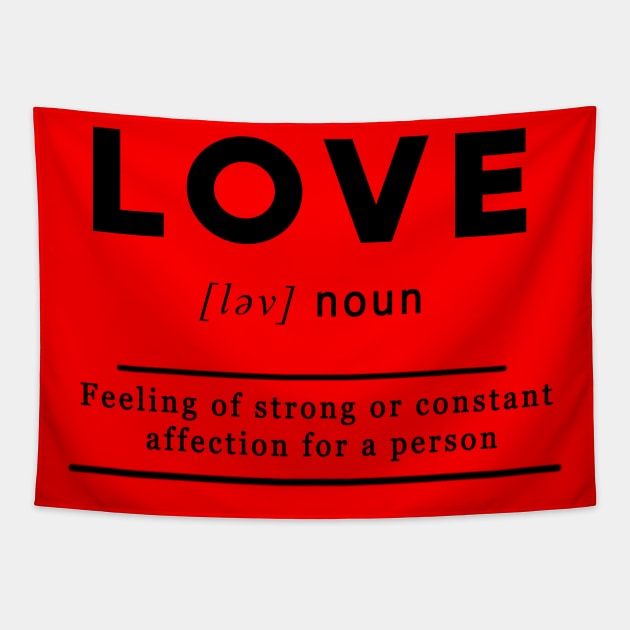 Love Meaning Definition White Tapestry by Clots