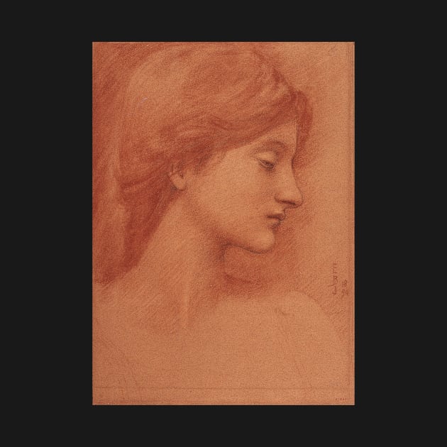 Study of a Female Head by Edward Burne-Jones by Classic Art Stall