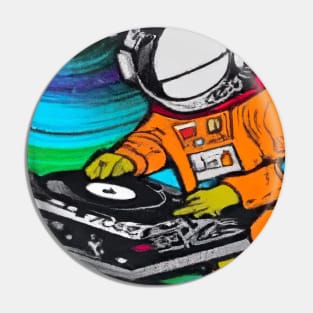 Astronaut DJ In Space Pin