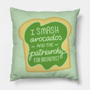 Feminist Quote Smashed Avocado Patriarchy Pillow