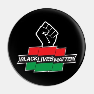 Black Lives Matter Flag/Fist Pin