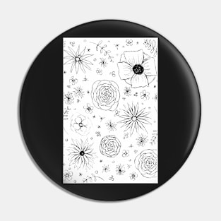 Floral Hand Drawn Pattern Pin