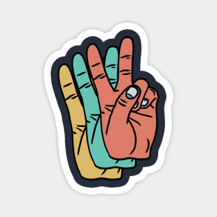 Peaceful Hand Symbol Magnet