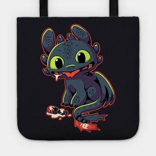 Pls Throw?? // Cute Dragon, Toothless, Viking, Kawaii Tote