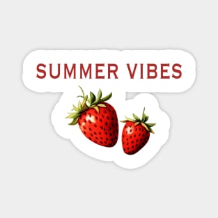 Strawberry Summer Vibes Magnet
