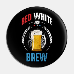 Red White And Brew Pin