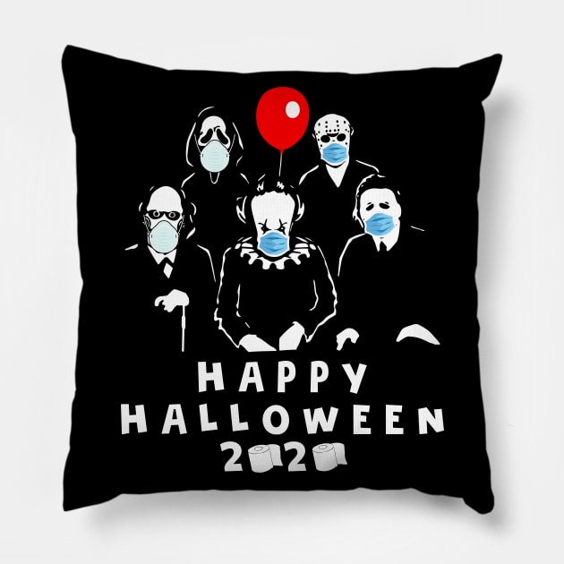 Friends Horror Movie Creepy Happy Halloween 2020 Pillow by kikiao